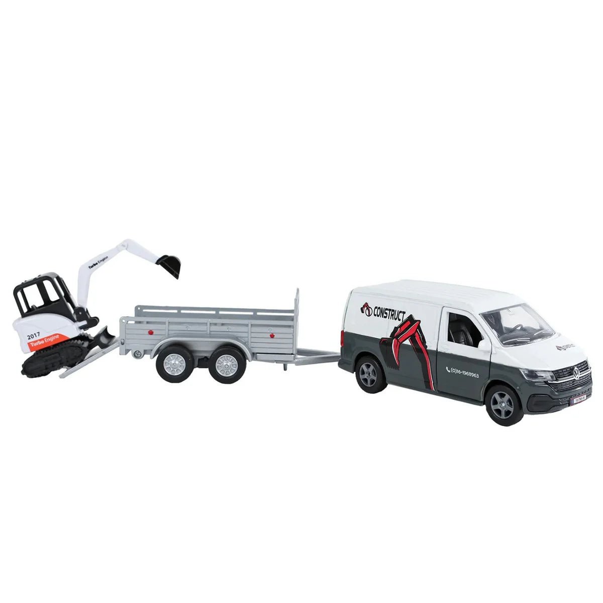 Kids Globe VW Transporter with Mini Digger - Beattys of Loughrea | www.beattys.ie