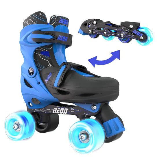 Yvolution Neon Combo Skates Blue (UK 11 - 1) - SKATES/ROLLER BLADES/ACCESSORIES - Beattys of Loughrea