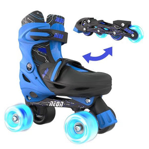 Yvolution Neon Combo Skates Blue (UK 11 - 1) - SKATES/ROLLER BLADES/ACCESSORIES - Beattys of Loughrea