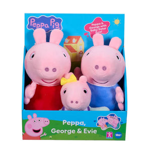 Peppa, George & Evie 3 Pack - SOFT TOYS - Beattys of Loughrea