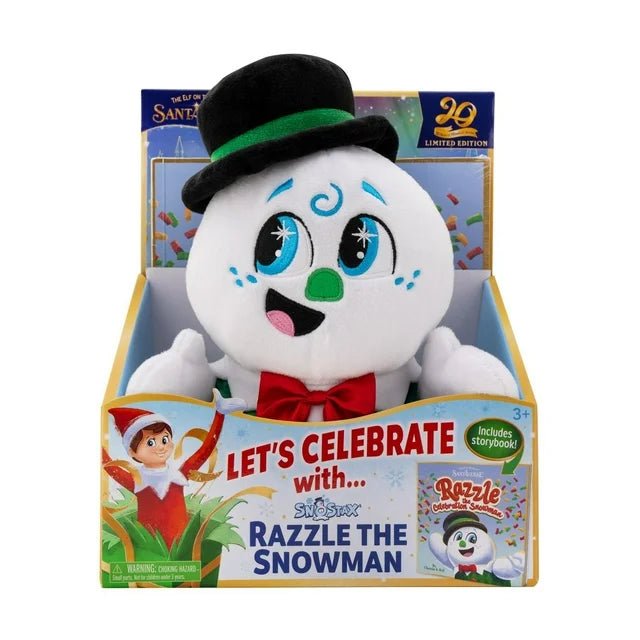 The Elf on the Shelf – 20th Anniv - Razzle the Celebration Snowman Plush and Book - DOLLS - Beattys of Loughrea