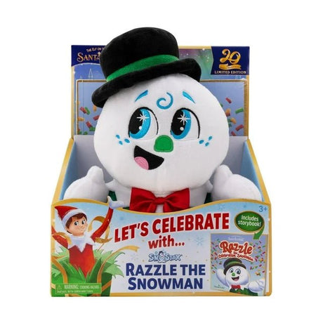 The Elf on the Shelf – 20th Anniv - Razzle the Celebration Snowman Plush and Book - DOLLS - Beattys of Loughrea