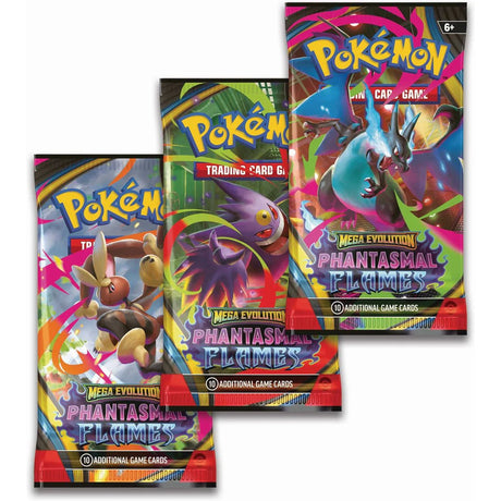 Pokémon TCG: Mega Evolution Phantasmal Flames - 3 Pack - HALLOWEEN, PKT MONEY, JOKE - Beattys of Loughrea