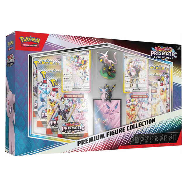 Pokémon TCG: Scarlet & Violet 8.5 Prismatic Evolutions - Premium Figure Collection - HALLOWEEN, PKT MONEY, JOKE - Beattys of Loughrea