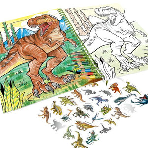 Dino World Colouring Book with Colouring Pencils - Beattys of Loughrea | www.beattys.ie