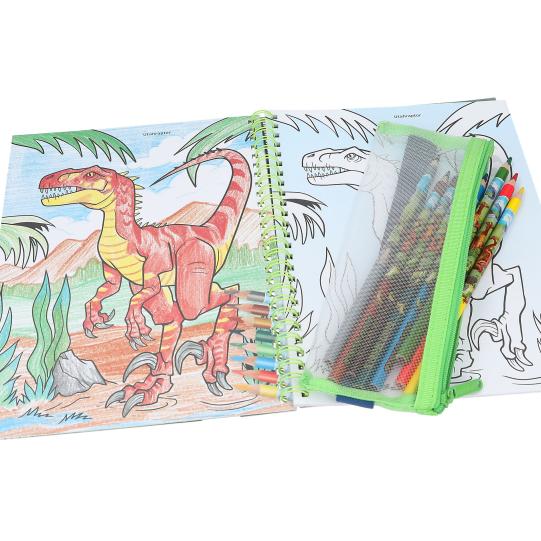 Dino World Colouring Book with Colouring Pencils - Beattys of Loughrea | www.beattys.ie
