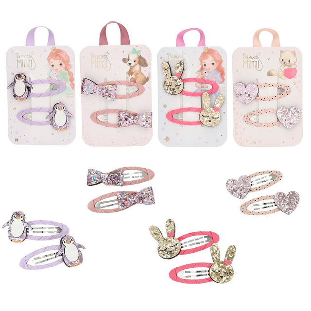 Princess Mimi Hair Clips Glitter Motif Assorted Styles - JEWELLERY / HAIR ACCS - Beattys of Loughrea