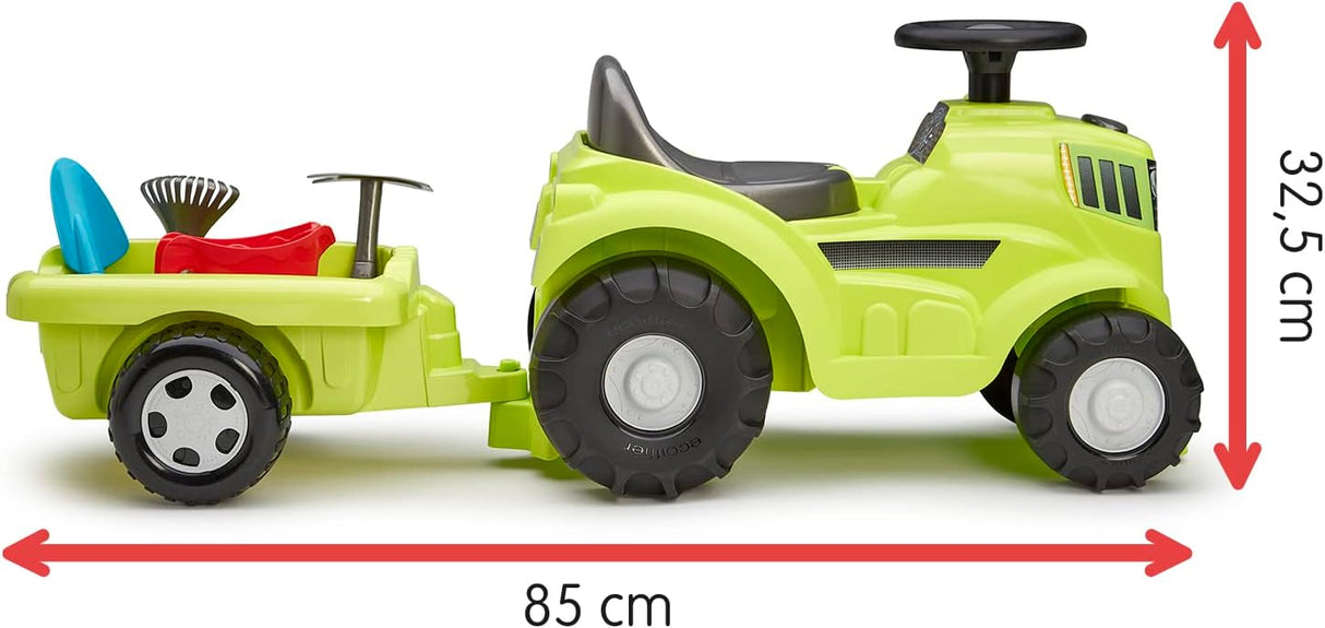 Ecoiffier Farm Tractor with Trailer - RIDE ON TRACTORS & ACCESSORIES - Beattys of Loughrea