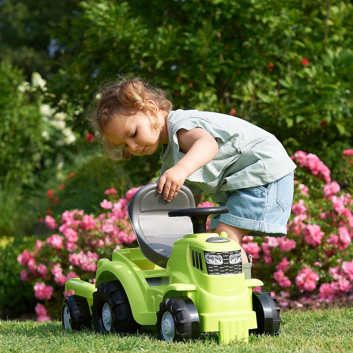 Ecoiffier Farm Tractor with Trailer - RIDE ON TRACTORS & ACCESSORIES - Beattys of Loughrea