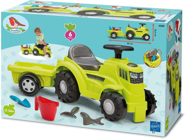 Ecoiffier Farm Tractor with Trailer - RIDE ON TRACTORS & ACCESSORIES - Beattys of Loughrea