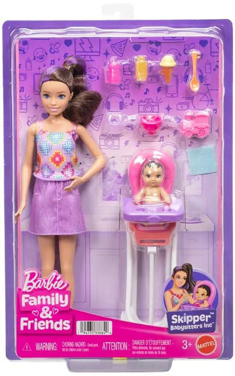 Barbie Family & Friends Skipper Babysitters Inc Highchair Playset - BARBIE - Beattys of Loughrea