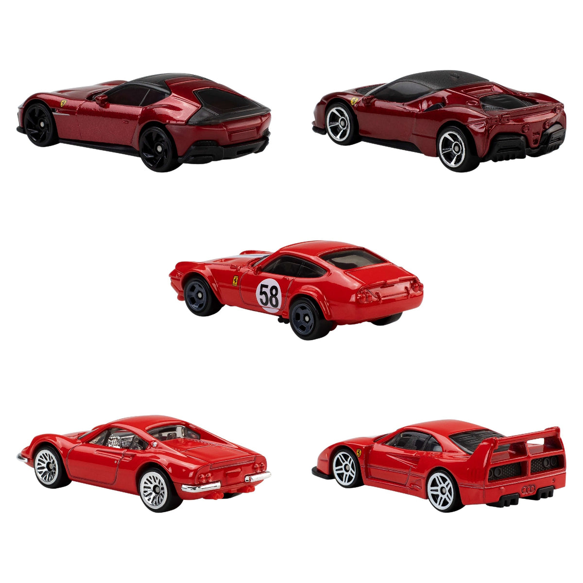 Hot Wheels Ferrari 5-Pack Die-Cast Cars, 1:64 Scale