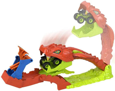 Hot Wheels Monster Trucks Snake Slam Takedown Playset - CARS/GARAGE/TRAINS - Beattys of Loughrea