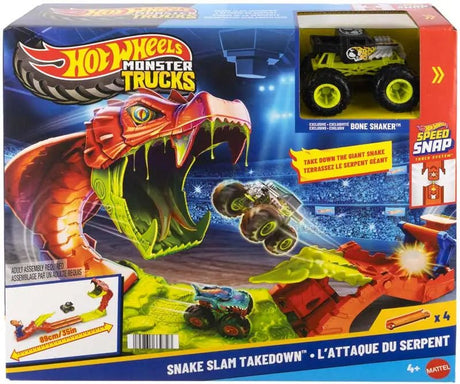 Hot Wheels Monster Trucks Snake Slam Takedown Playset - CARS/GARAGE/TRAINS - Beattys of Loughrea