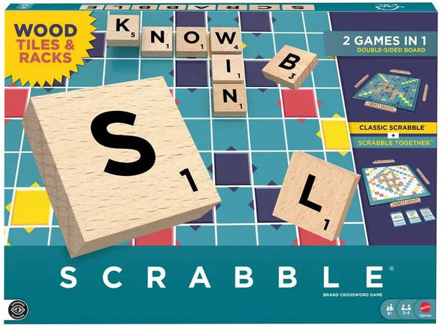 Scrabble - Wood - BOARD GAMES / DVD GAMES - Beattys of Loughrea