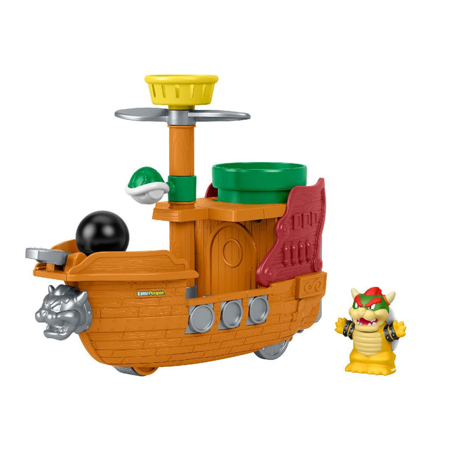 Fisher-Price Little People Super Mario Bowser's Airship & Figure Set - BABY TOYS - Beattys of Loughrea