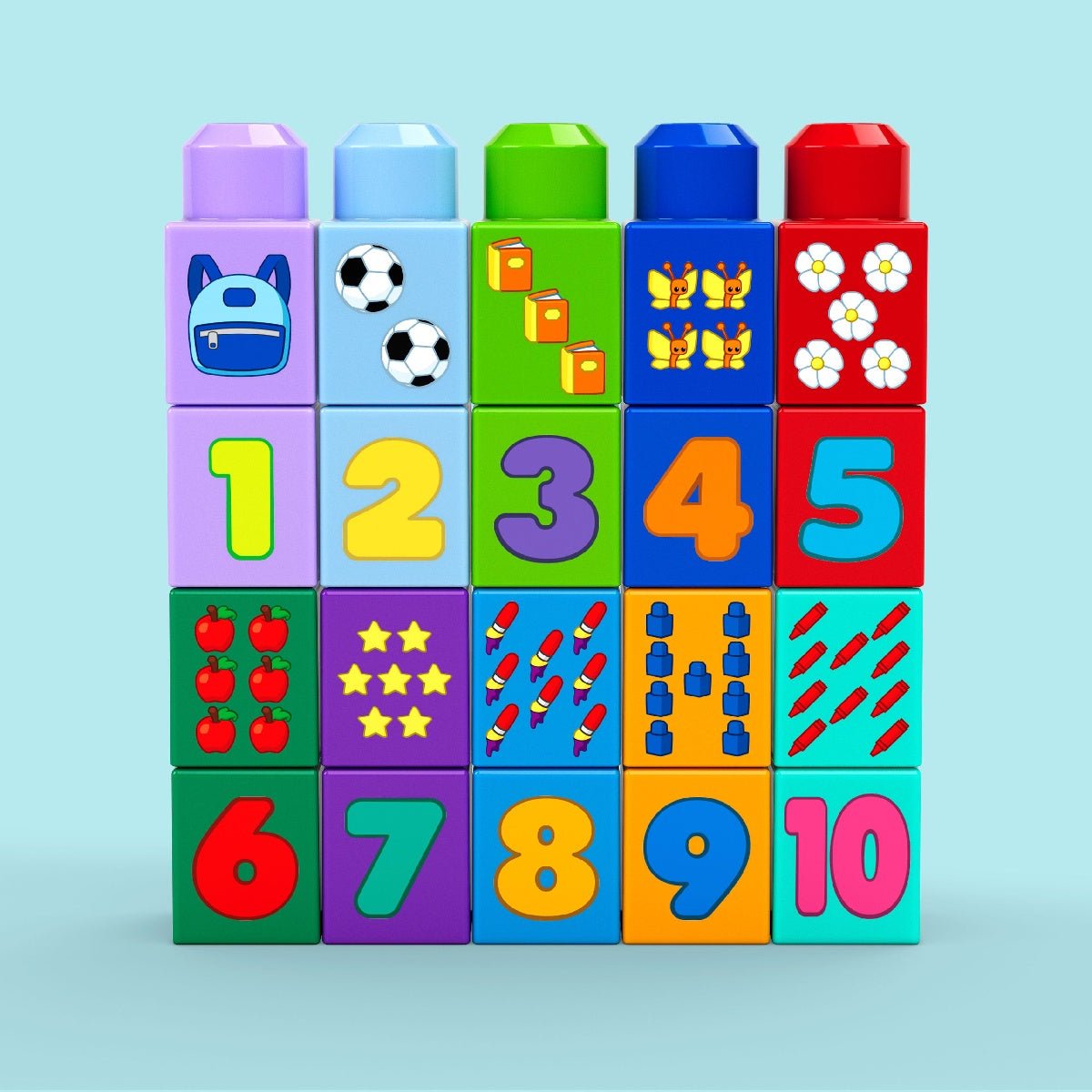 MEGA BLOKS First Builders Build & Count Bus (45 Pieces) - CONSTRUCTION - LEGO/KNEX ETC - Beattys of Loughrea