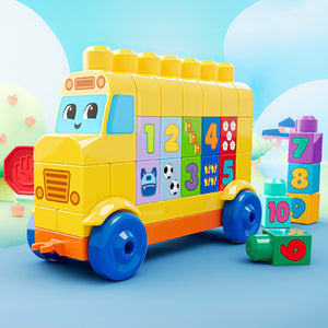 MEGA BLOKS First Builders Build & Count Bus (45 Pieces) - CONSTRUCTION - LEGO/KNEX ETC - Beattys of Loughrea