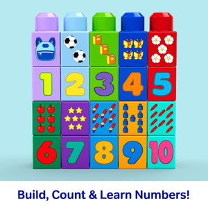 MEGA BLOKS First Builders Build & Count Bus (45 Pieces) - CONSTRUCTION - LEGO/KNEX ETC - Beattys of Loughrea