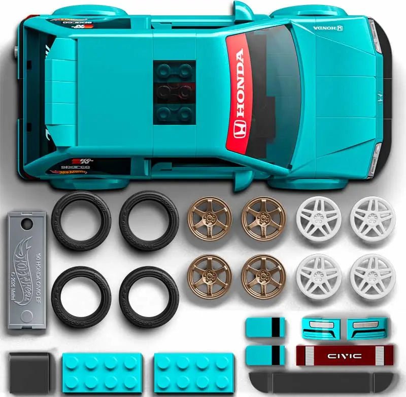 Mattel Brick Shop Hot Wheels Speed: Custom 90 Honda Civic EF - CONSTRUCTION - LEGO/KNEX ETC - Beattys of Loughrea