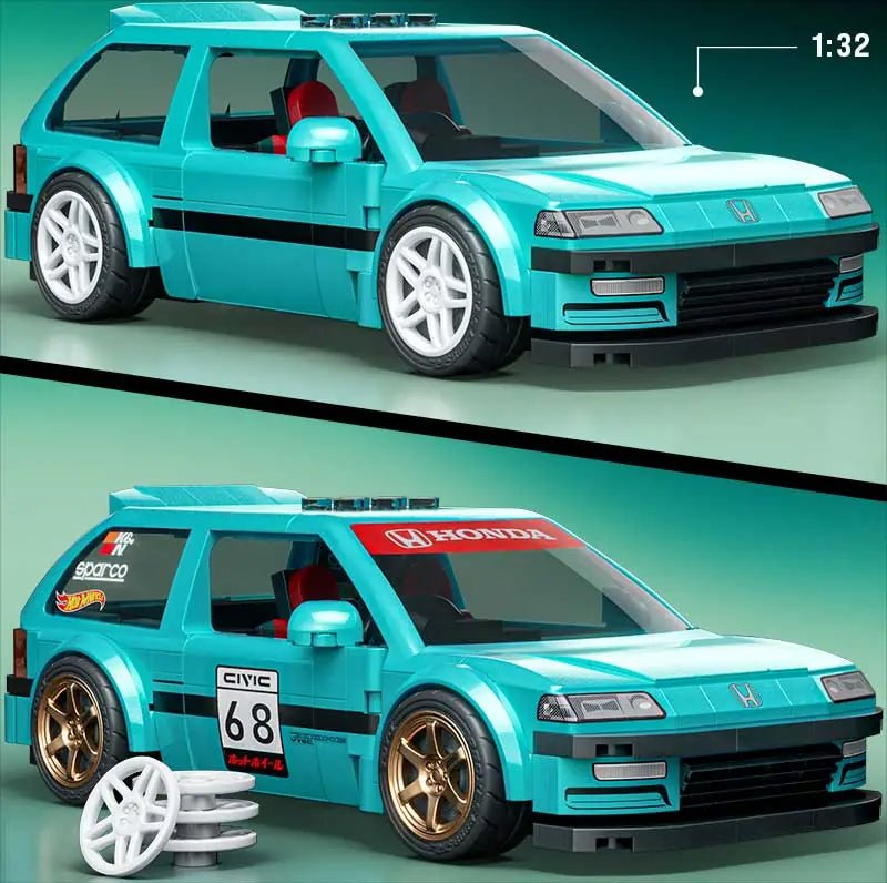Mattel Brick Shop Hot Wheels Speed: Custom 90 Honda Civic EF - CONSTRUCTION - LEGO/KNEX ETC - Beattys of Loughrea