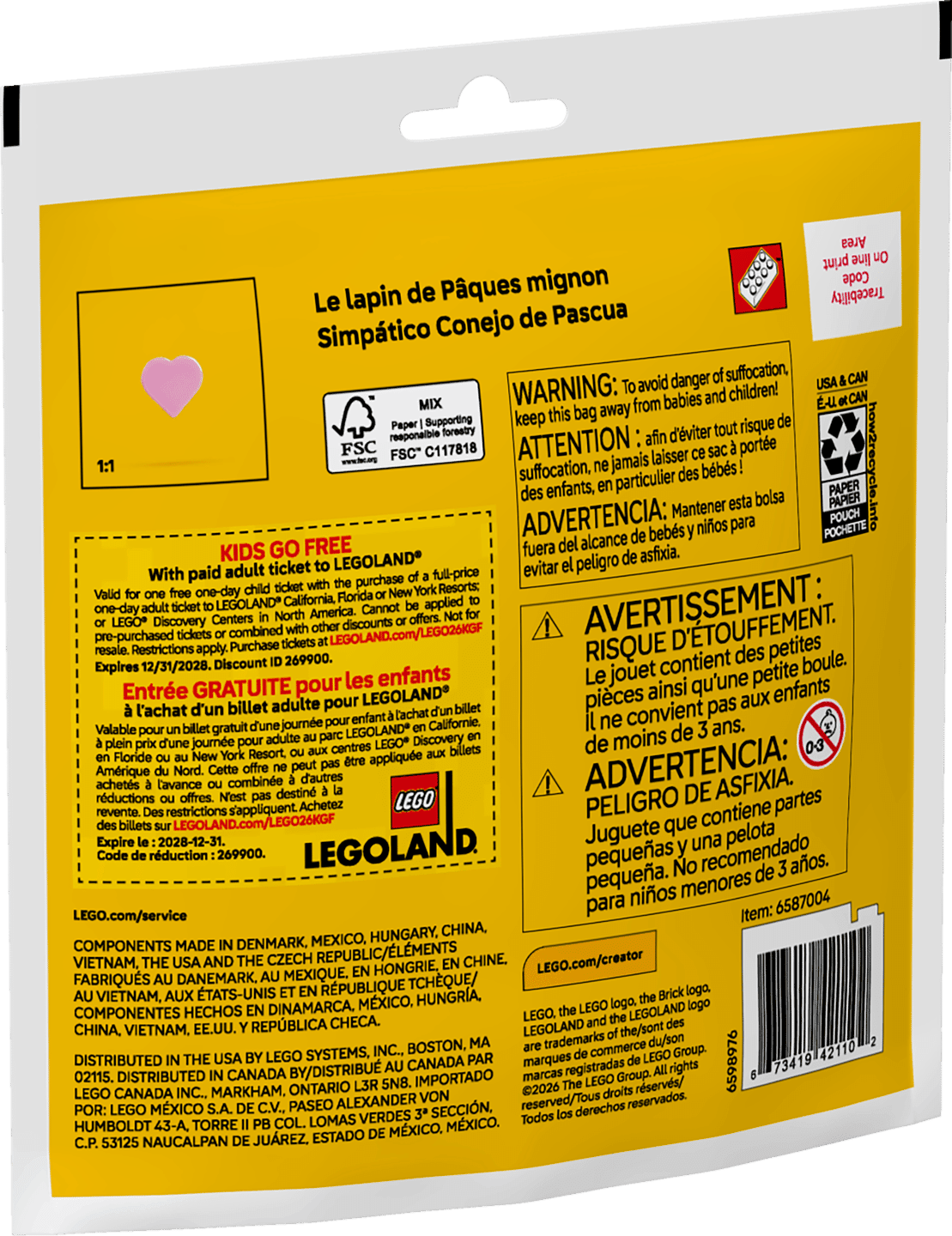 Lego 30716 Creator Cute Easter Bunny - CONSTRUCTION - LEGO/KNEX ETC - Beattys of Loughrea