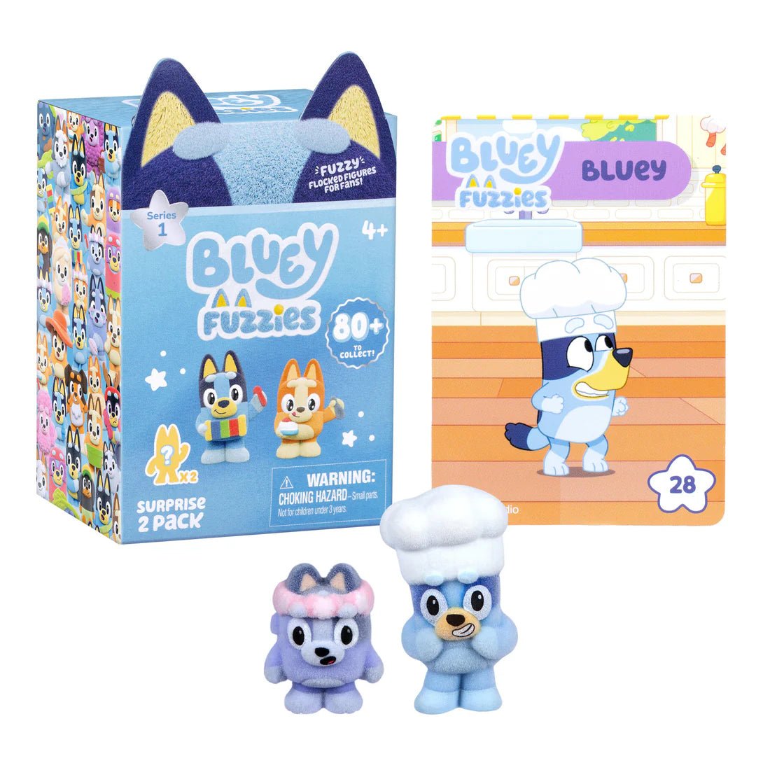Bluey Fuzzies: Blind Bag 2 Figure Pack Assorted Styles - BABY TOYS - Beattys of Loughrea
