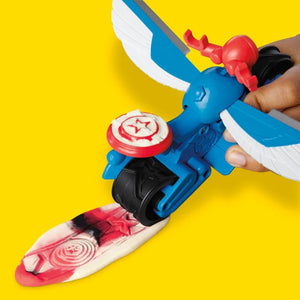 PlayDoh Marvel Playset Captain America Moto - Slicer - ART & CRAFT/MAGIC/AIRFIX - Beattys of Loughrea