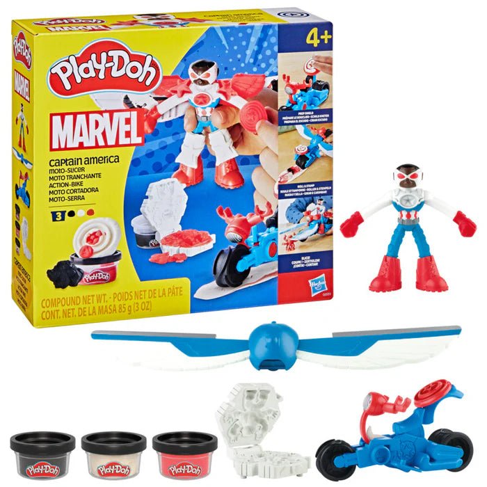 PlayDoh Marvel Playset Captain America Moto - Slicer - ART & CRAFT/MAGIC/AIRFIX - Beattys of Loughrea