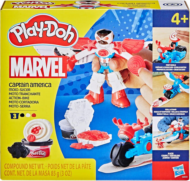 PlayDoh Marvel Playset Captain America Moto - Slicer - ART & CRAFT/MAGIC/AIRFIX - Beattys of Loughrea