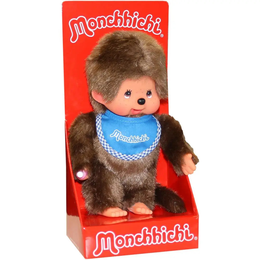 Monchhichi Boy with Blue Bib 20cm Plush