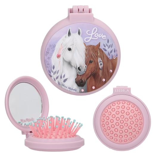 Miss Melody Folding Hairbrush Assorted Styles - JEWELLERY / HAIR ACCS - Beattys of Loughrea