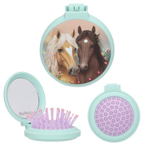 Miss Melody Folding Hairbrush Assorted Styles - JEWELLERY / HAIR ACCS - Beattys of Loughrea
