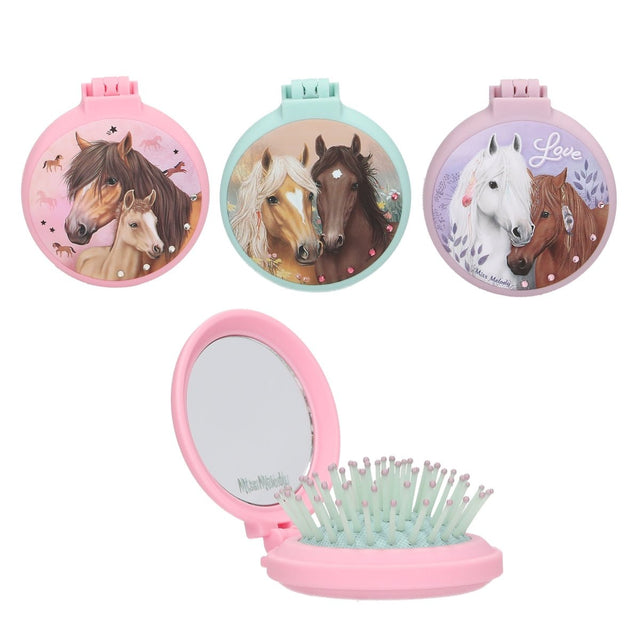 Miss Melody Folding Hairbrush Assorted Styles - JEWELLERY / HAIR ACCS - Beattys of Loughrea