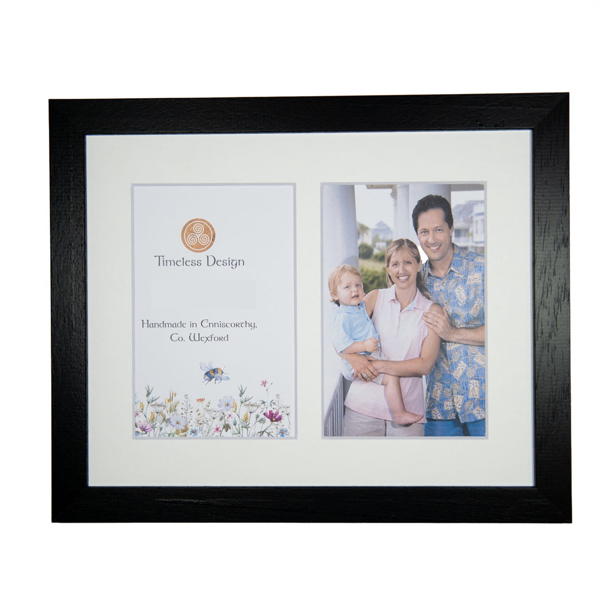 Edge Black (6x4) × 2 Double Frame - PHOTO FRAMES - PLATED, GILT, STONE - Beattys of Loughrea