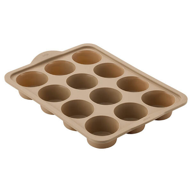 Judge Silicone 12 Cup Muffin Tin, Hazelnut