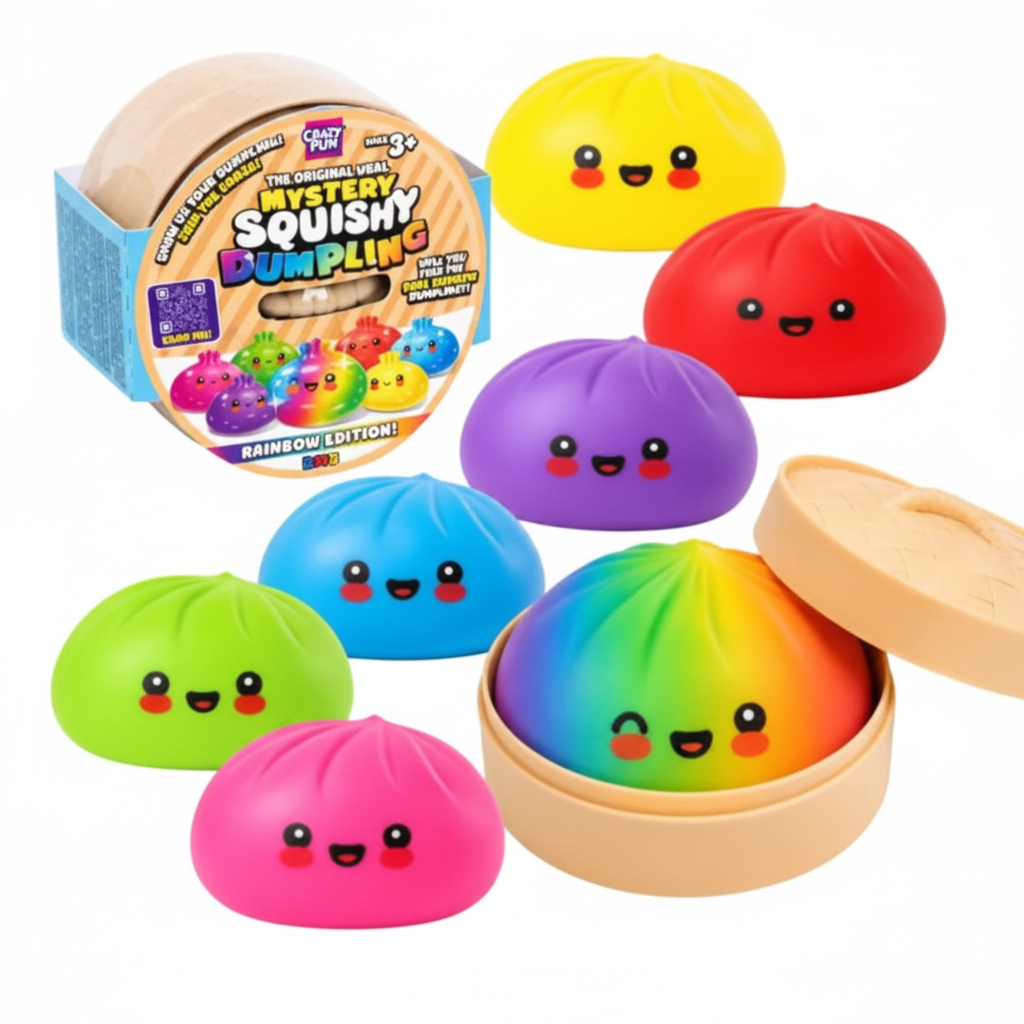 Crazy Fun Mystery Squishy Dumpling – Rainbow Edition
