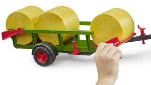 Bruder Self Loading Bale Trailer with 3 Round Bales - FARMS/TRACTORS/BUILDING - Beattys of Loughrea