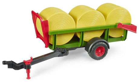 Bruder Self Loading Bale Trailer with 3 Round Bales - FARMS/TRACTORS/BUILDING - Beattys of Loughrea