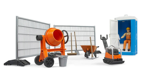 Bruder 62008 bworld Construction Site Set - FARMS/TRACTORS/BUILDING - Beattys of Loughrea