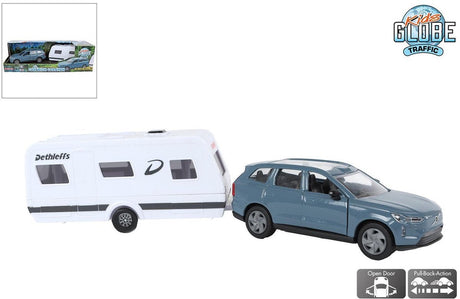 Kids Globe Volvo EX90 with Dethleffs Caravan - FARMS/TRACTORS/BUILDING - Beattys of Loughrea