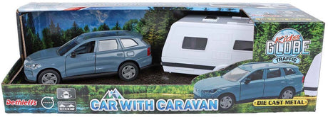 Kids Globe Volvo EX90 with Dethleffs Caravan - FARMS/TRACTORS/BUILDING - Beattys of Loughrea