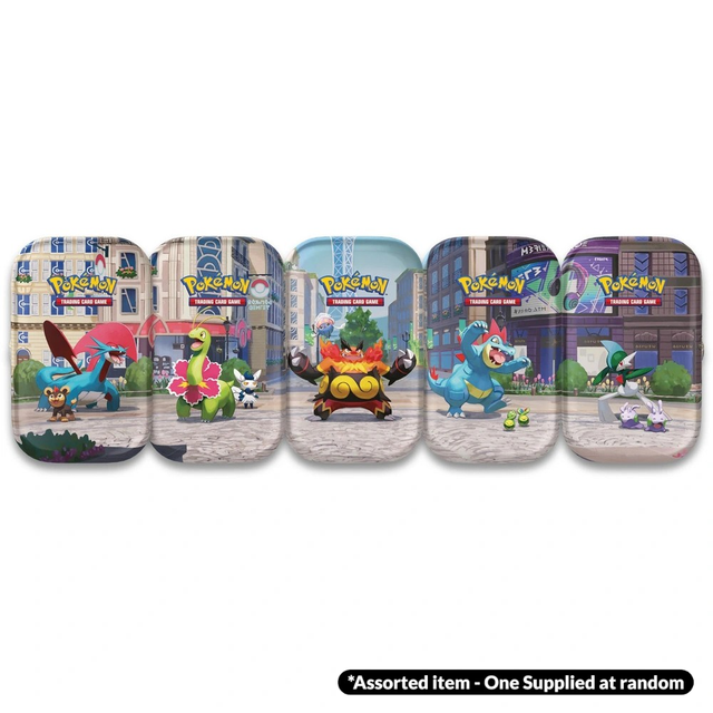 Pokémon Trading Card Game (TCG): Lumiose City Mini Tin Assortment - One Supplied* - HALLOWEEN, PKT MONEY, JOKE - Beattys of Loughrea