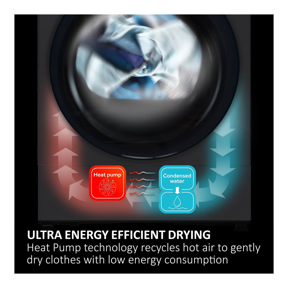 Haier X Series 5 HD90-D357GU1-UK 9kg Heat Pump Tumble Dryer, Graphite - TUMBLE DRYERS - Beattys of Loughrea