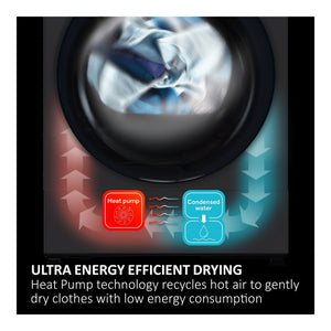Haier X Series 5 HD90-D357GU1-UK 9kg Heat Pump Tumble Dryer, Graphite - TUMBLE DRYERS - Beattys of Loughrea