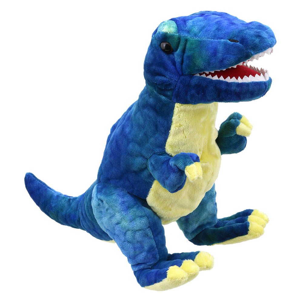 The Puppet Company Baby Dino T - Rex Blue Hand Puppet - SOFT TOYS - Beattys of Loughrea