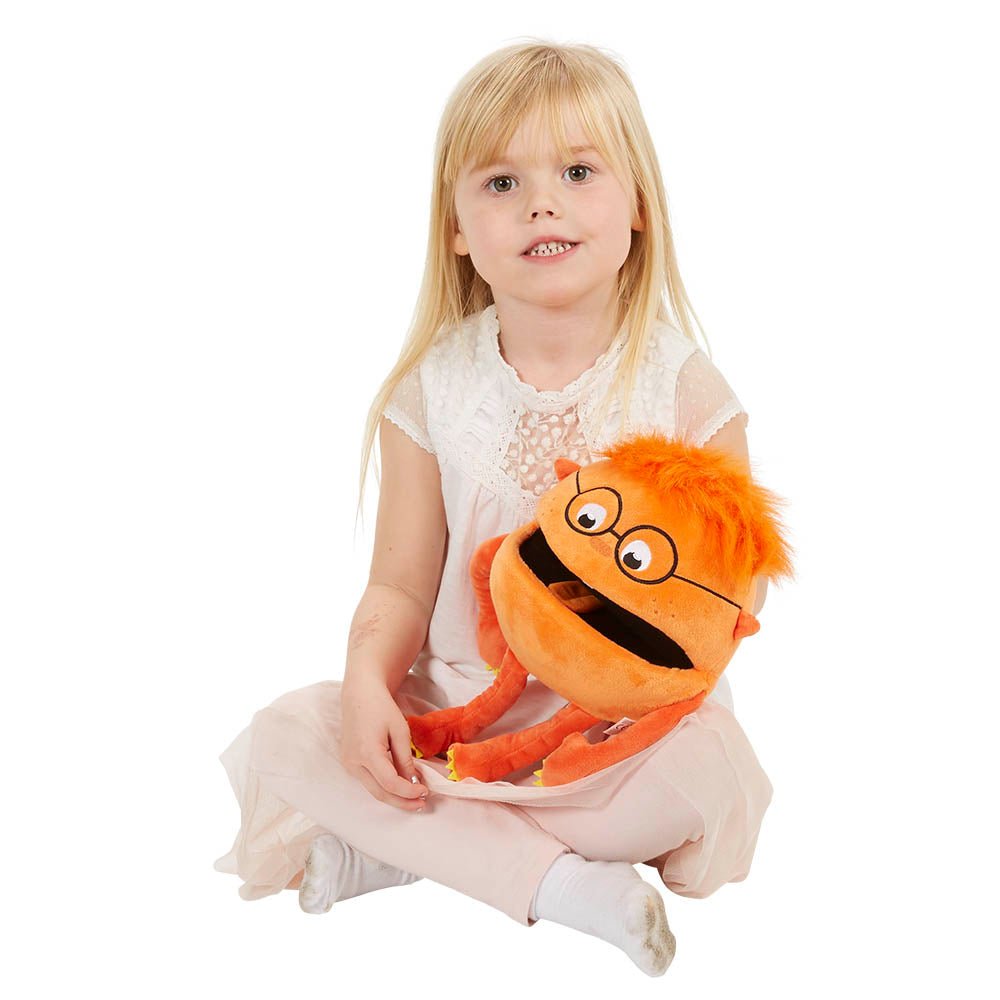 The Puppet Company Orange Baby Monster Hand Puppet - SOFT TOYS - Beattys of Loughrea