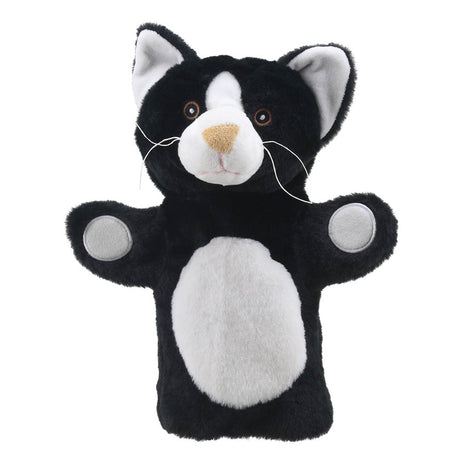 The Puppet Company Black And White Cat Eco Puppet Buddy - SOFT TOYS - Beattys of Loughrea