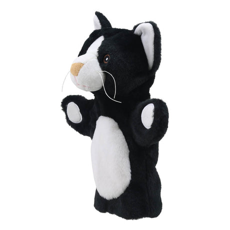 The Puppet Company Black And White Cat Eco Puppet Buddy - SOFT TOYS - Beattys of Loughrea