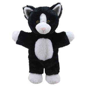 The Puppet Company Black And White Cat Eco Walking Puppet - SOFT TOYS - Beattys of Loughrea